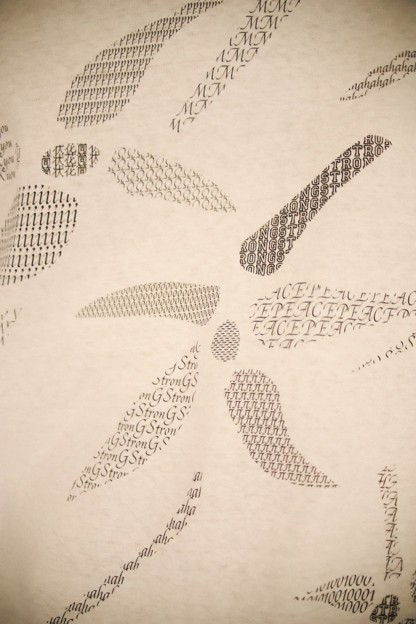 Printed long-sleeve T-shirt White