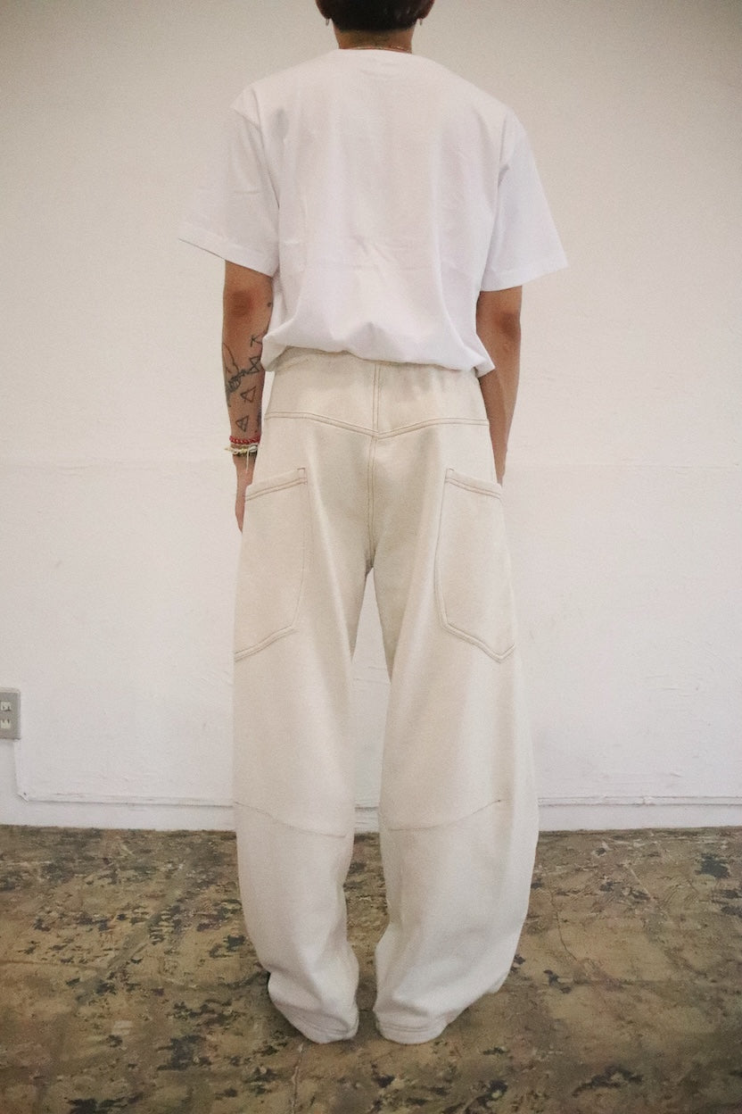 3D cutting sweat pants Oatmeal