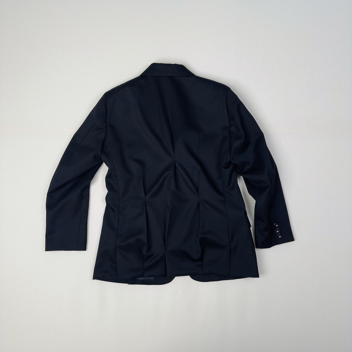 Tuck-detail blazer Black