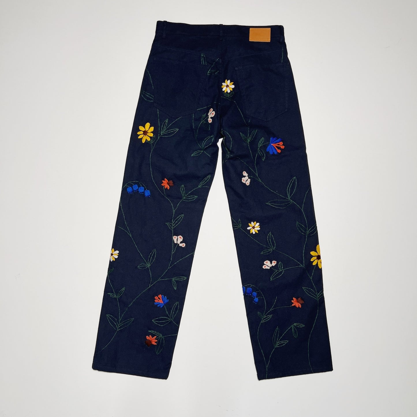 Hand embroidery pants Navy