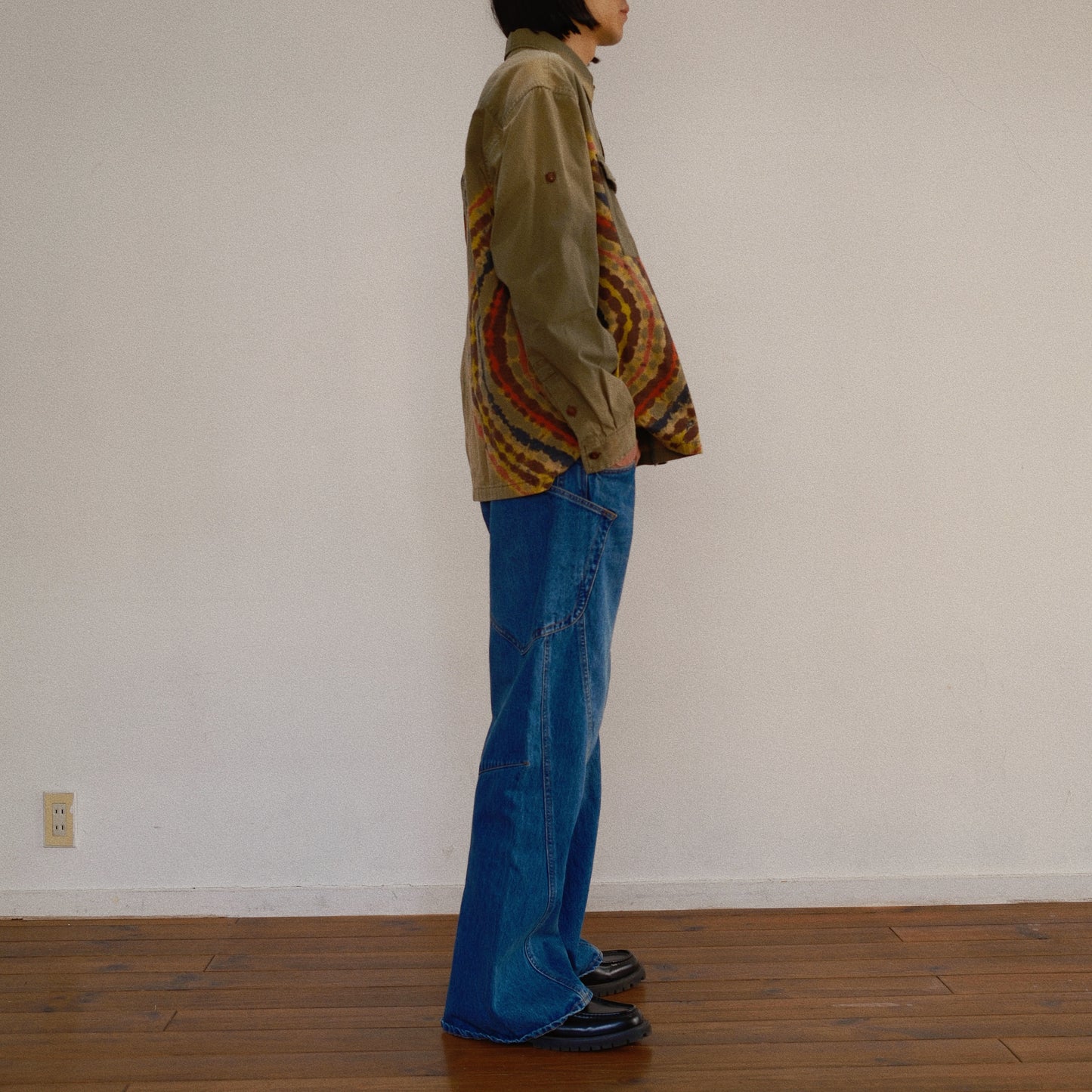 Tie-Dye Military Shirt  Khaki