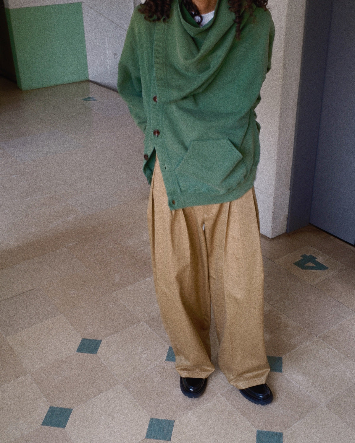 Asymmetric Sweatshirt Green