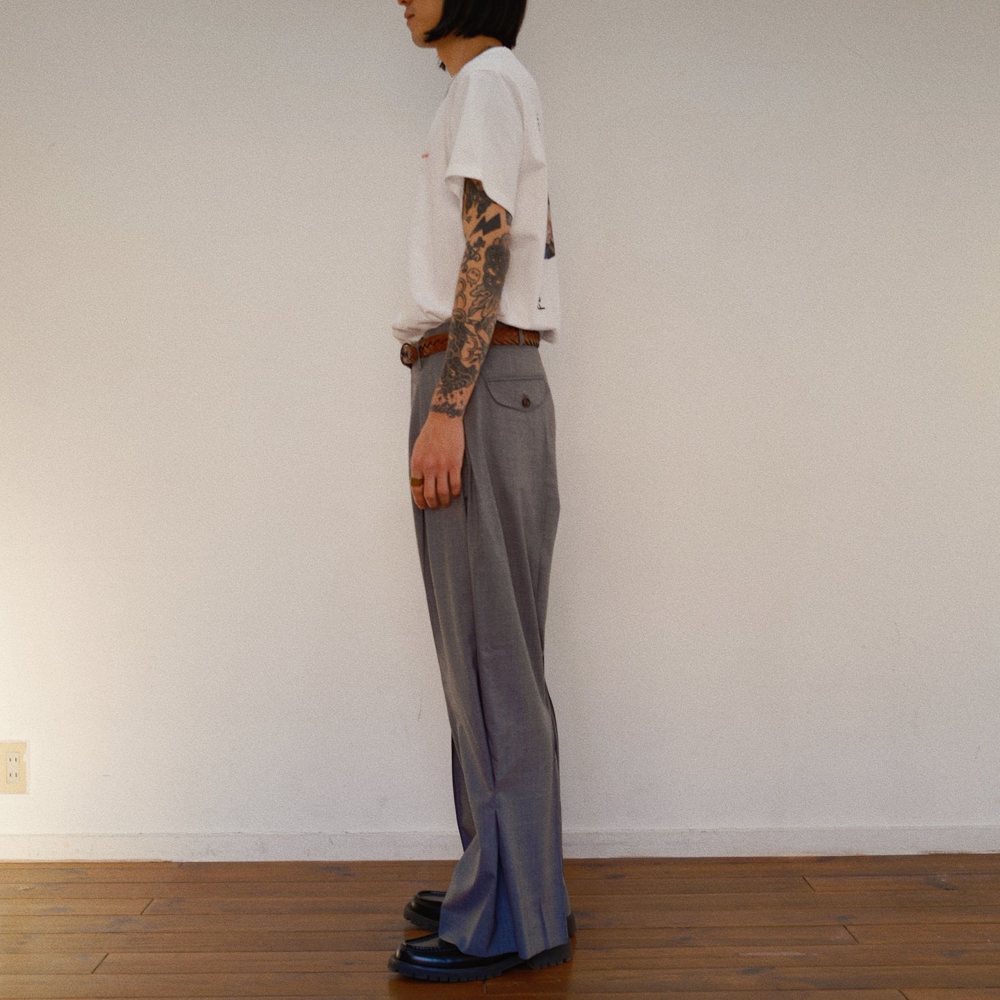 Pleated Dress Pants　Gray