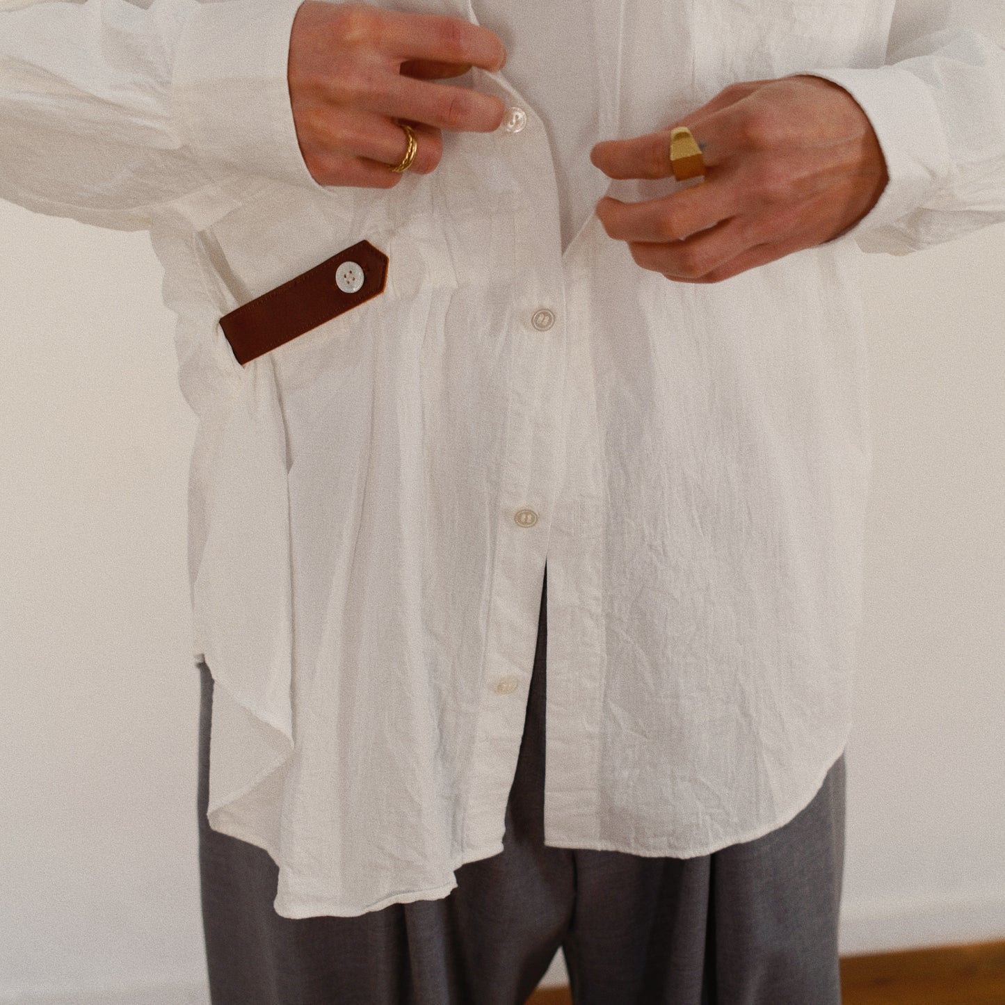 Asymmetric Shirt White