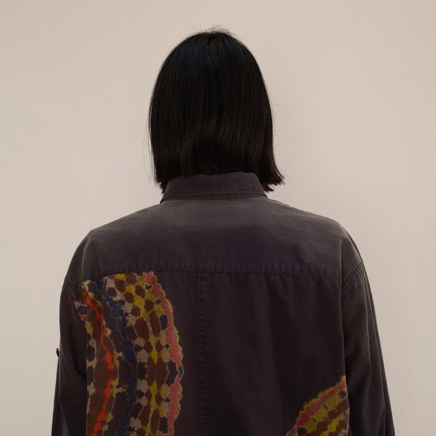 Tie-Dye Military Shirt  Black