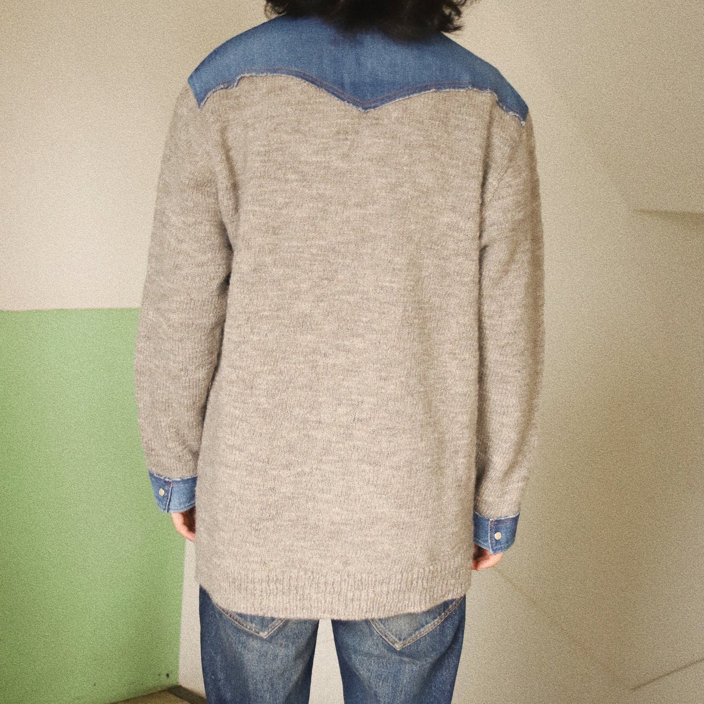 Western shirt knit Indigo