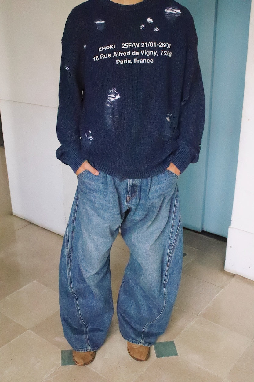 Indigo pullover knit Indigo