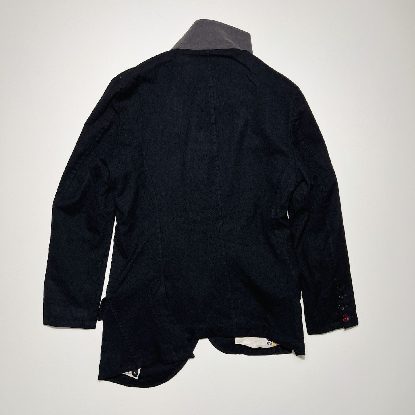 Washed wool jacket Black