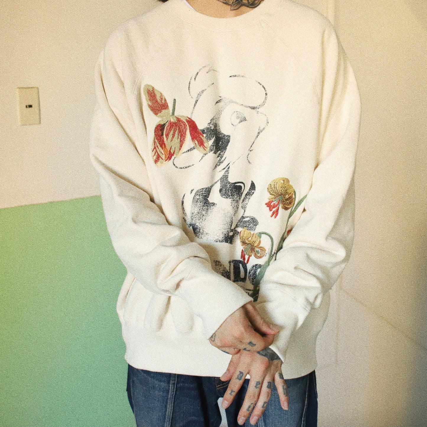 Vintage finished sweatshirt Oatmeal