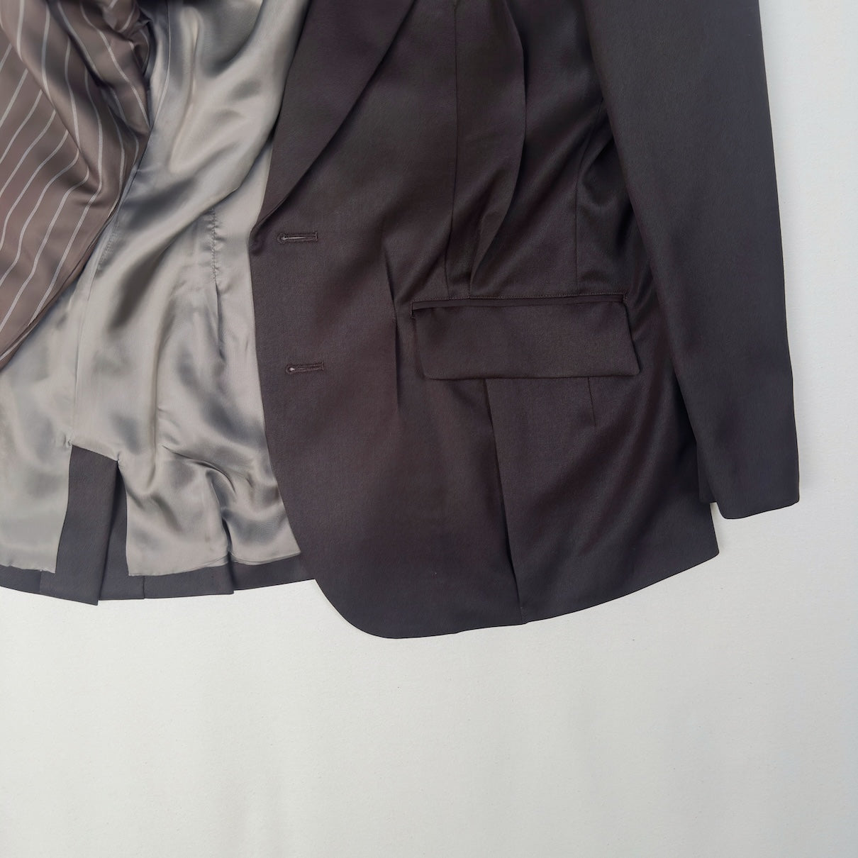 Tuck-detail blazer Brown