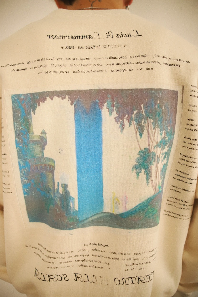 Printed sweat shirt Oatmeal