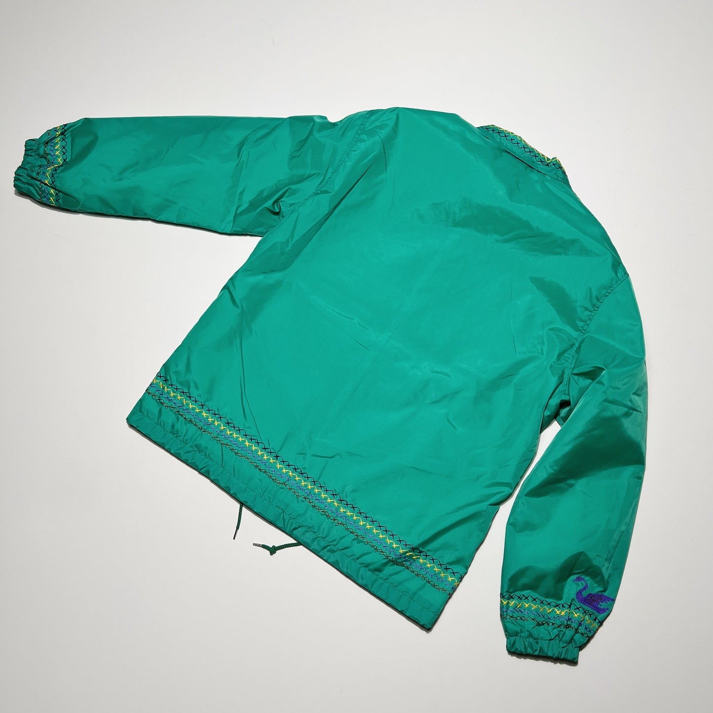 Cross-stitch coach jacket Green
