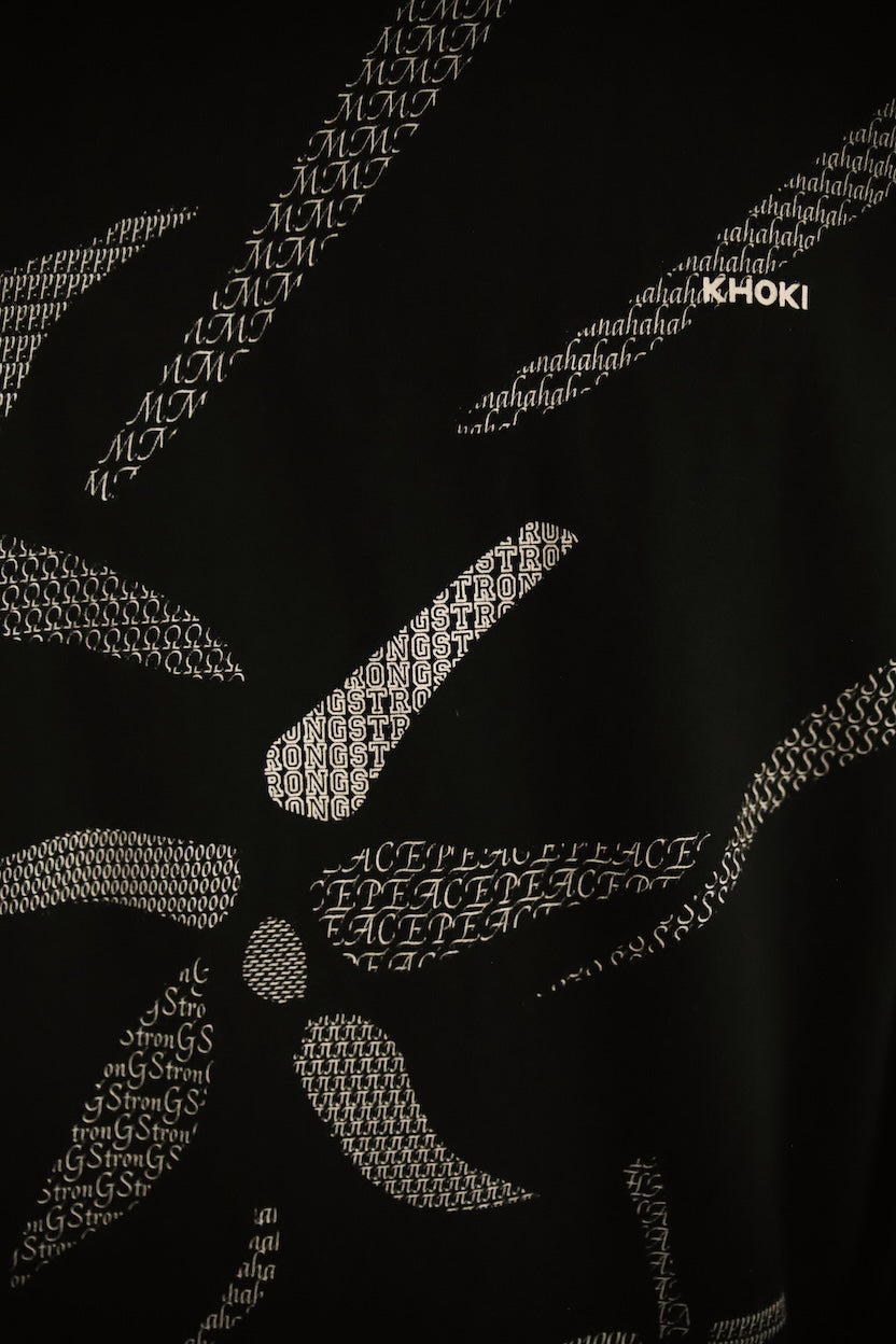 Printed long-sleeve T-shirt Black