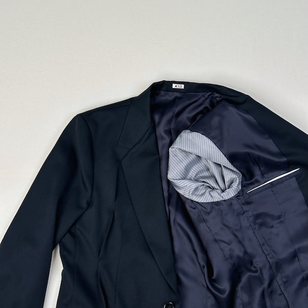 Tuck-detail blazer Black