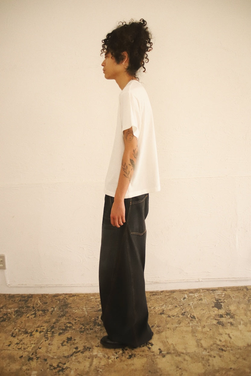 Embroidery and print design T-shirt White