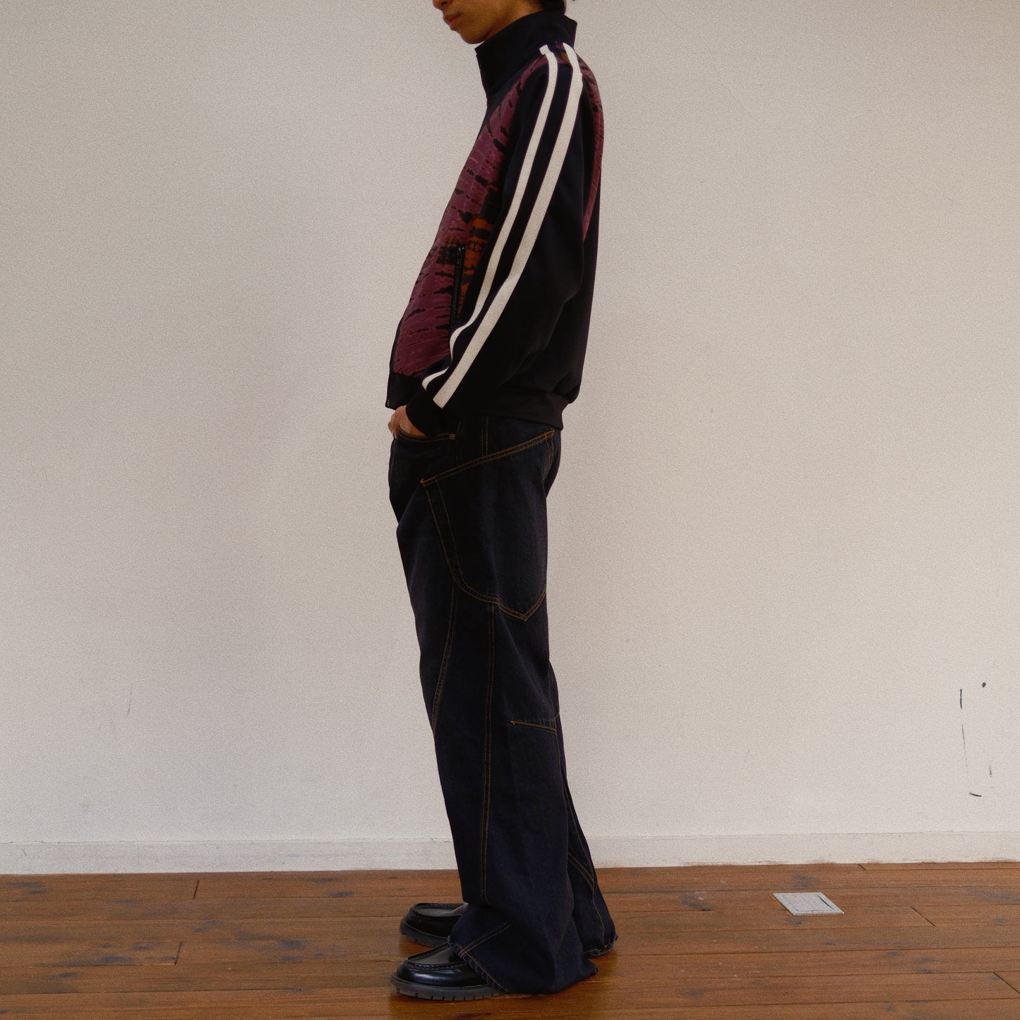 Tie-Dye Track Jacket  Black