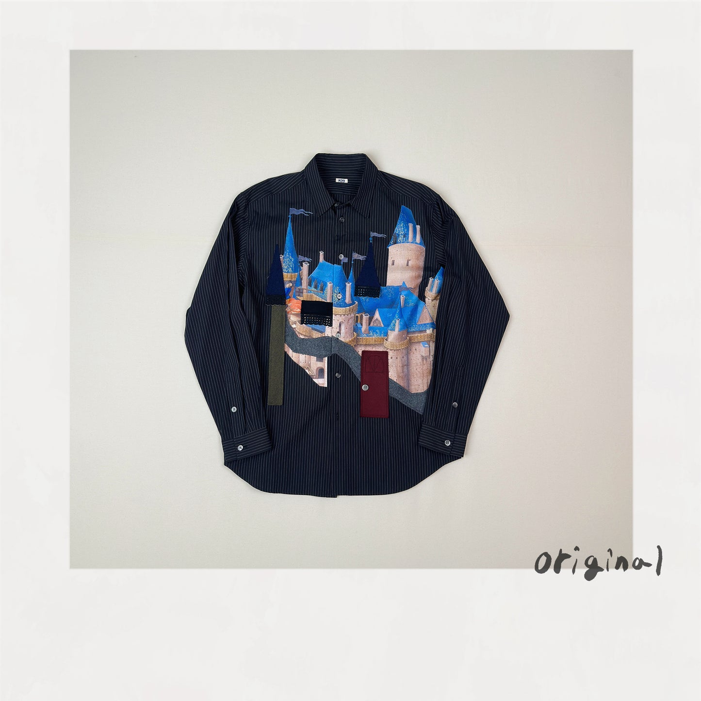 Appliqué-detail shirt Black