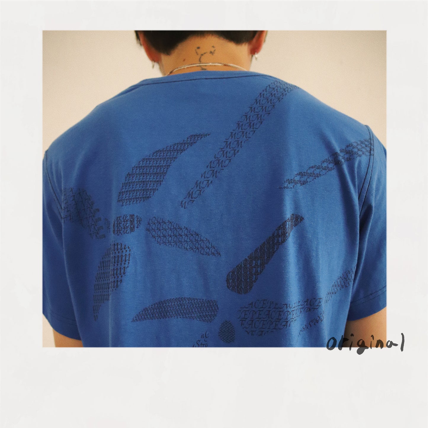 Printed T-shirt Blue