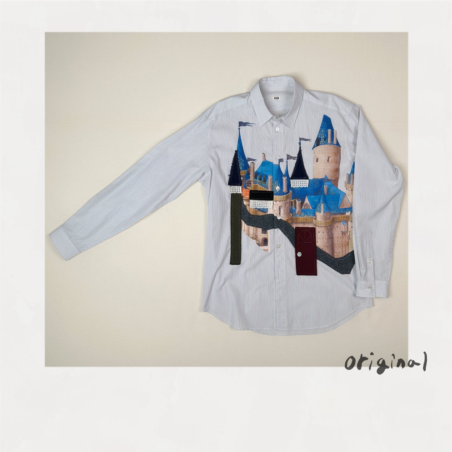 Appliqué-detail shirt White