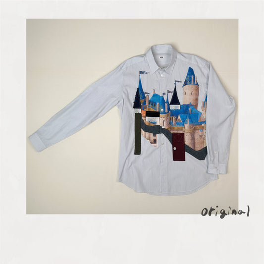 Appliqué-detail shirt White