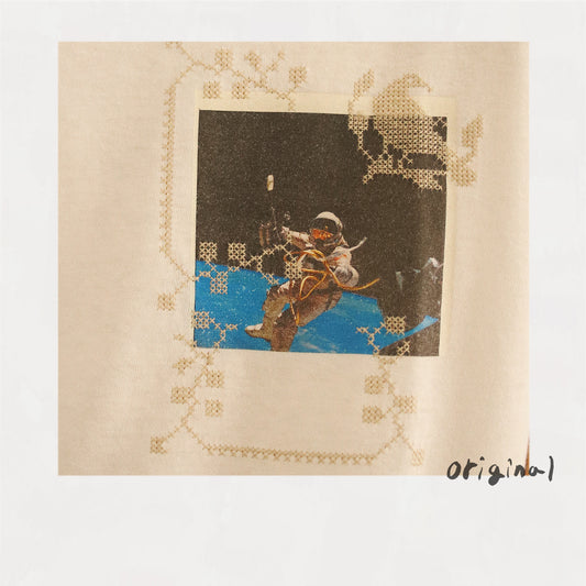 Embroidery and print design T-shirt White