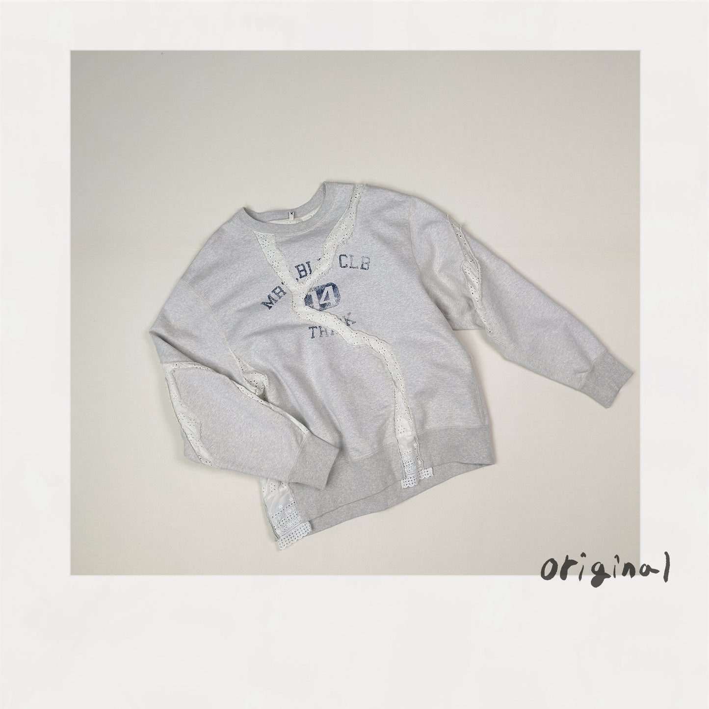 Asymmetric sweat shirt Oatmeal