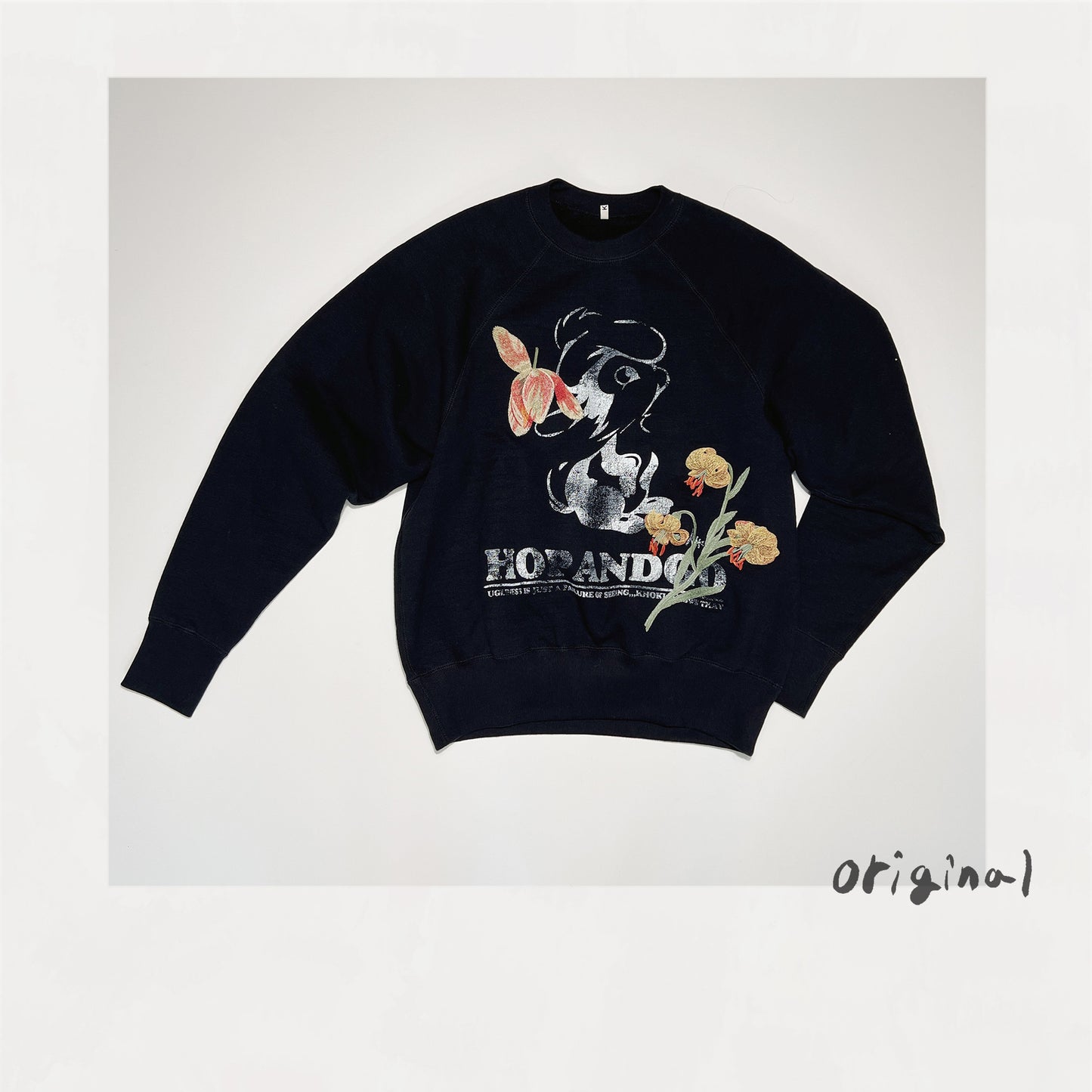 Vintage finished sweatshirt Black