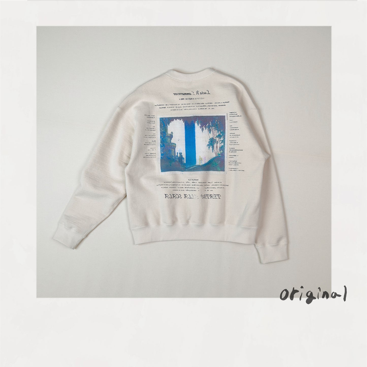 Printed sweat shirt Oatmeal