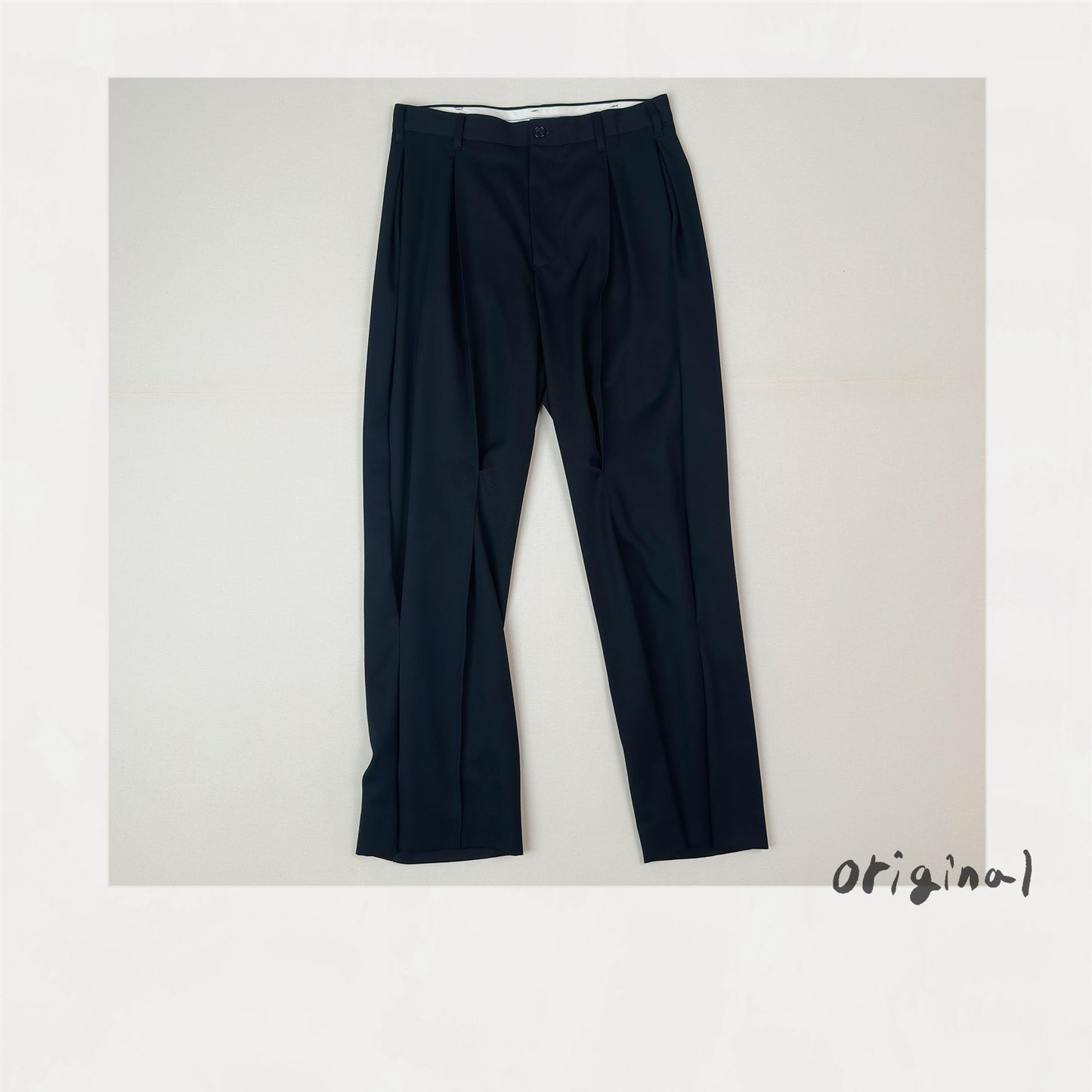 Tuck-detail pants Black