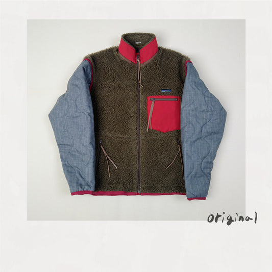 Feece-texture jacket Khaki