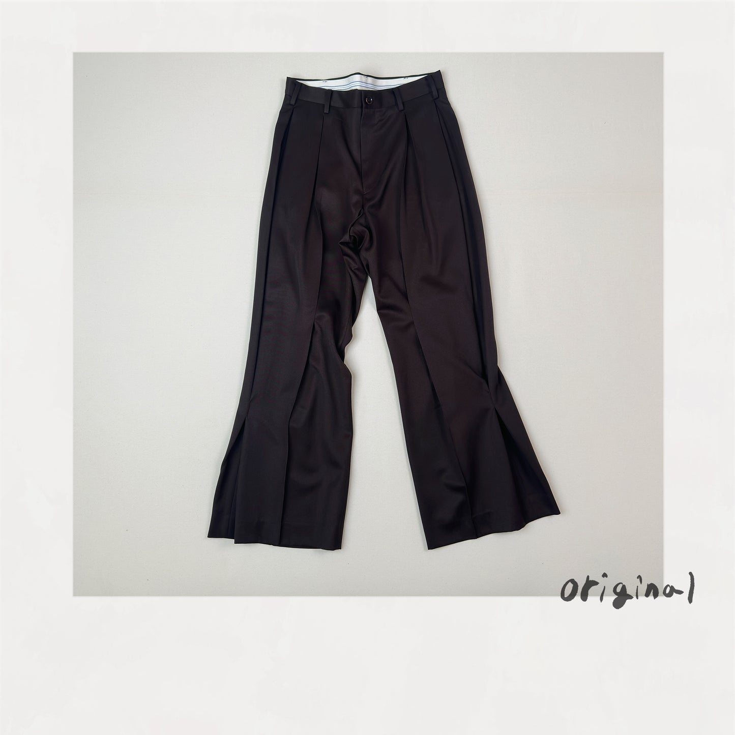 Tuck-detail pants Brown