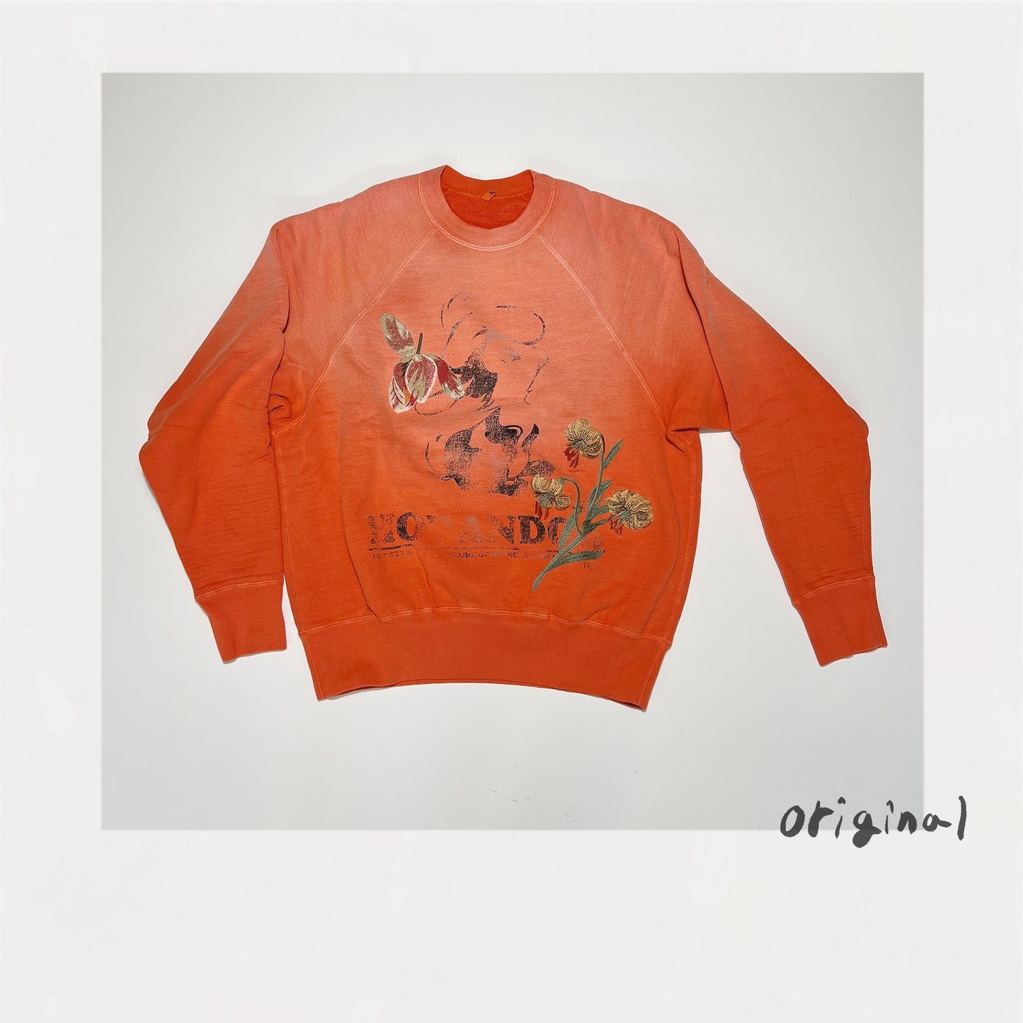 Vintage finished sweatshirt Orange