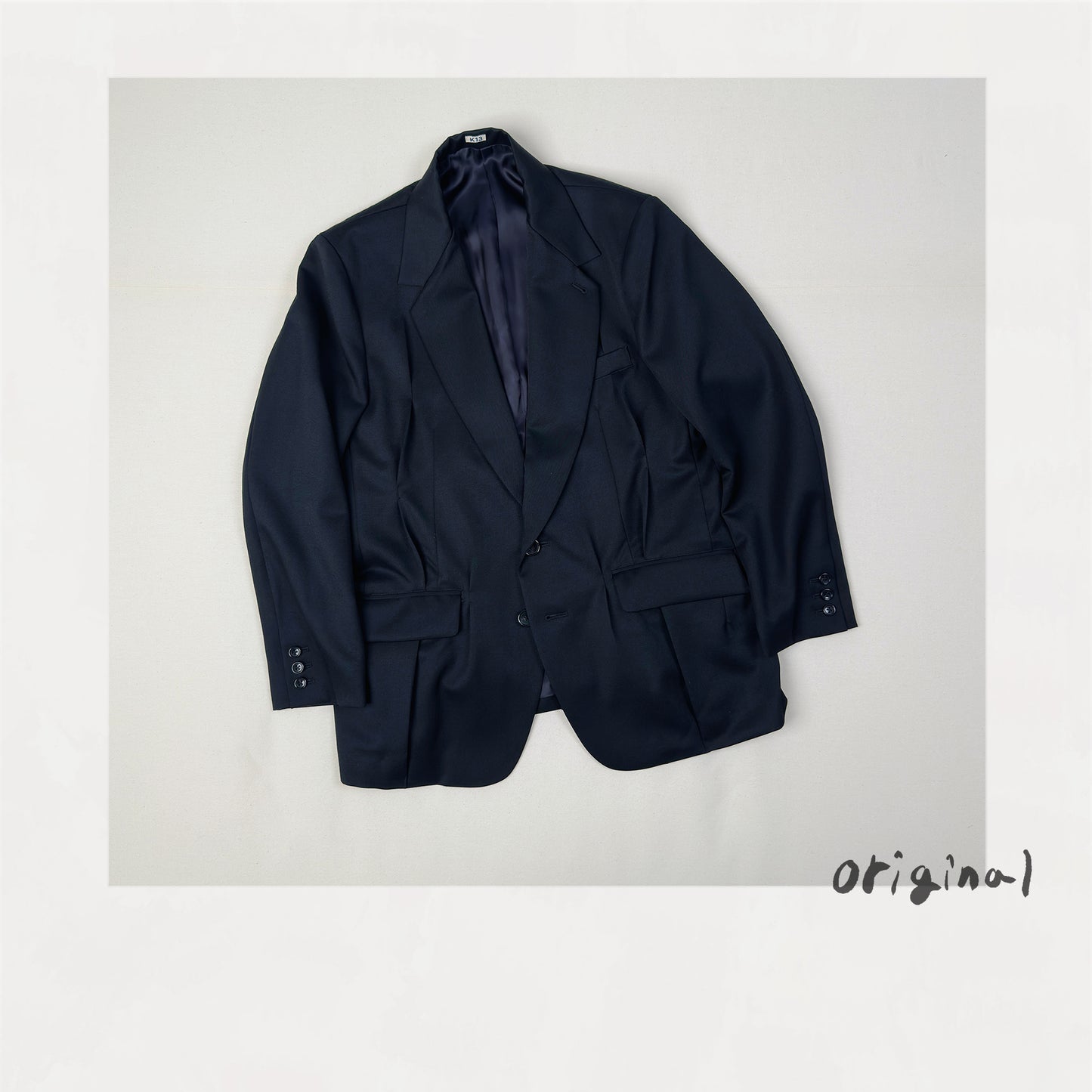 Tuck-detail blazer Black