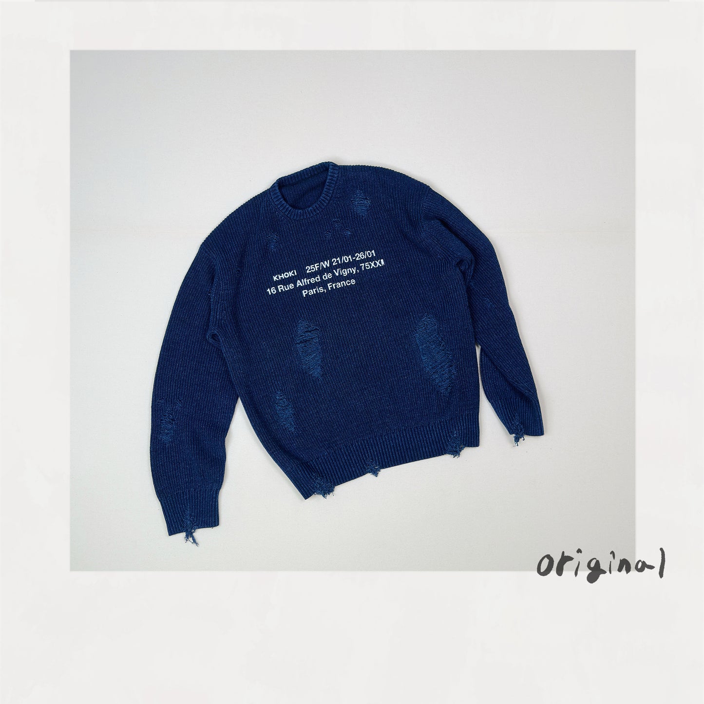 Indigo pullover knit Indigo