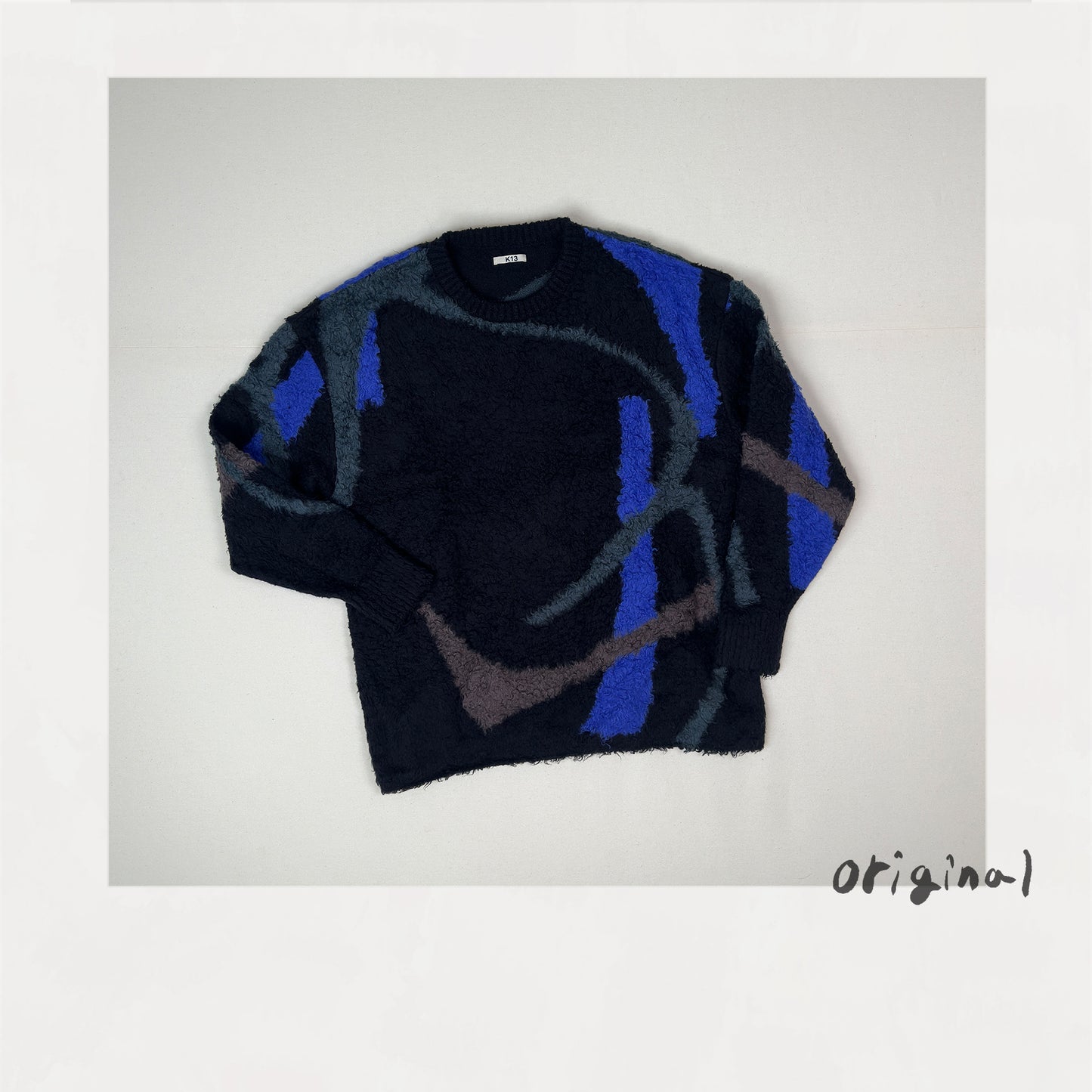 Jacquard-design knit Black