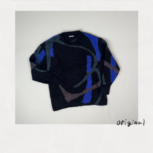 Jacquard-design knit Black