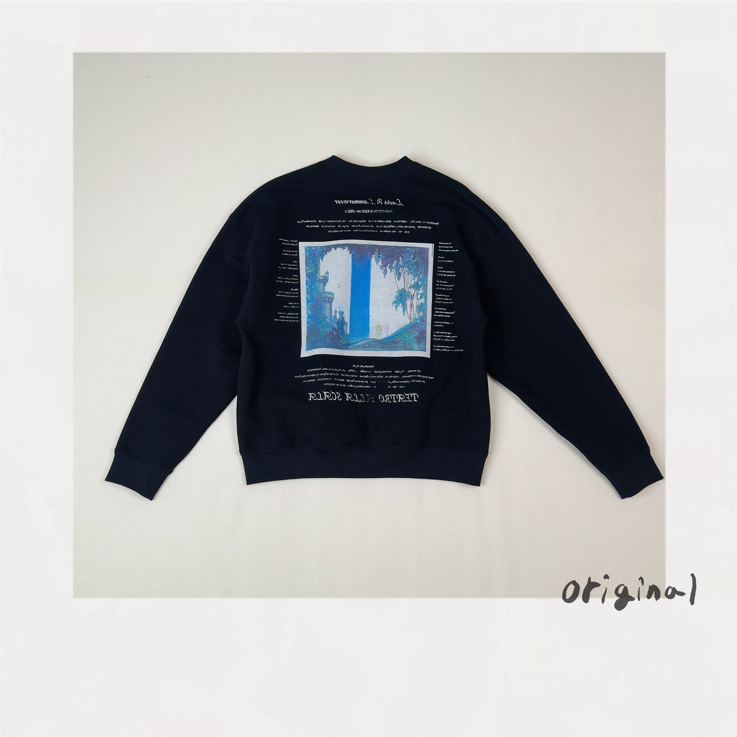 Printed sweat shirt Black