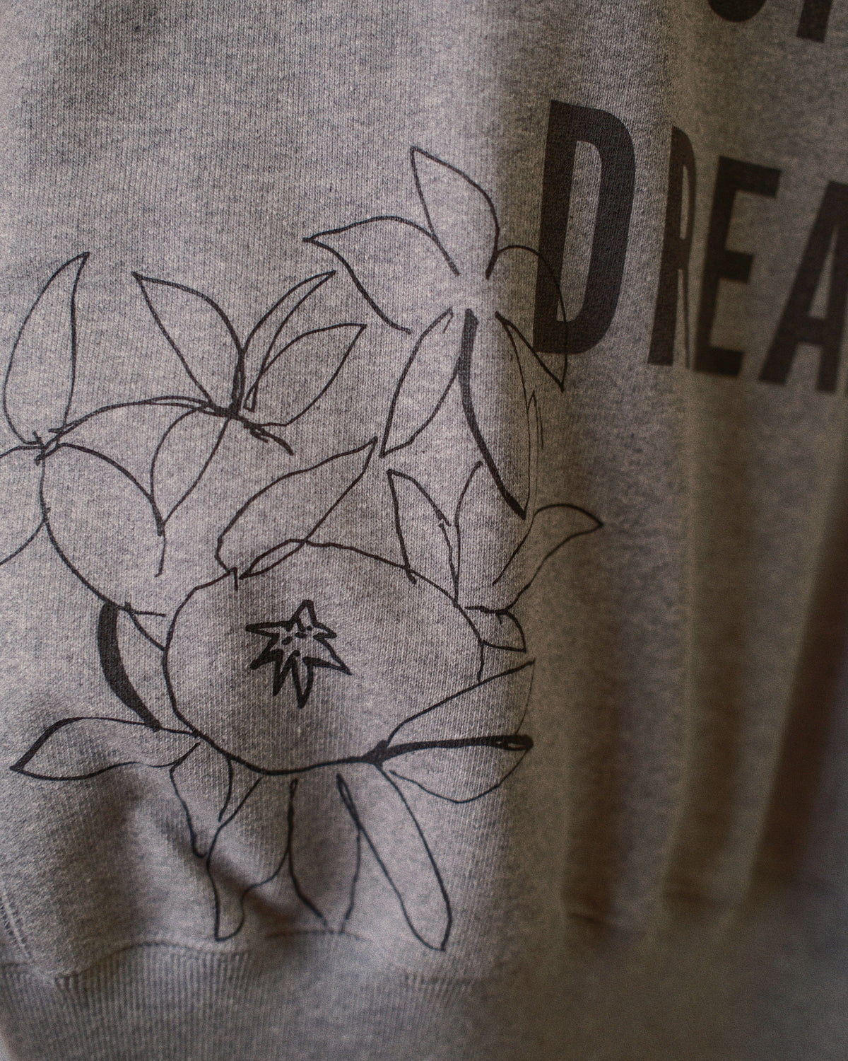 Hand-stitched sweatshirt Gray