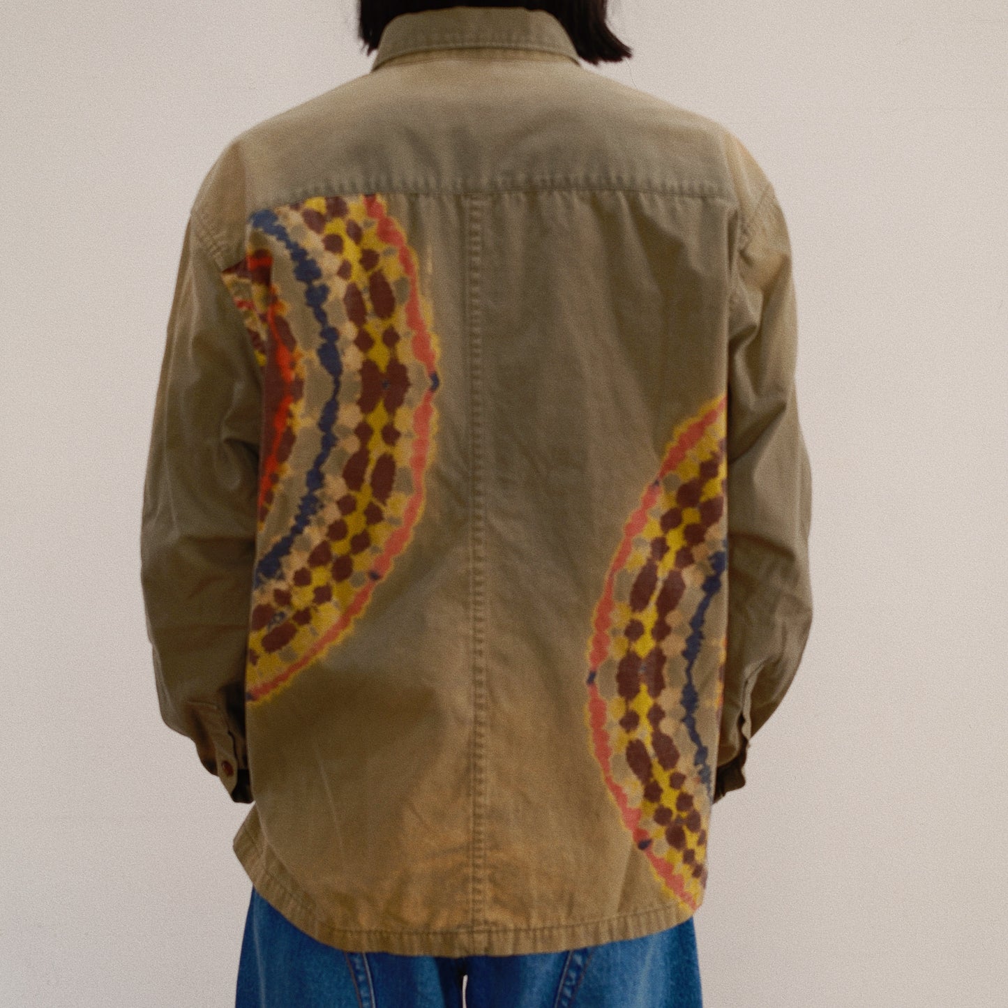 Tie-Dye Military Shirt  Khaki