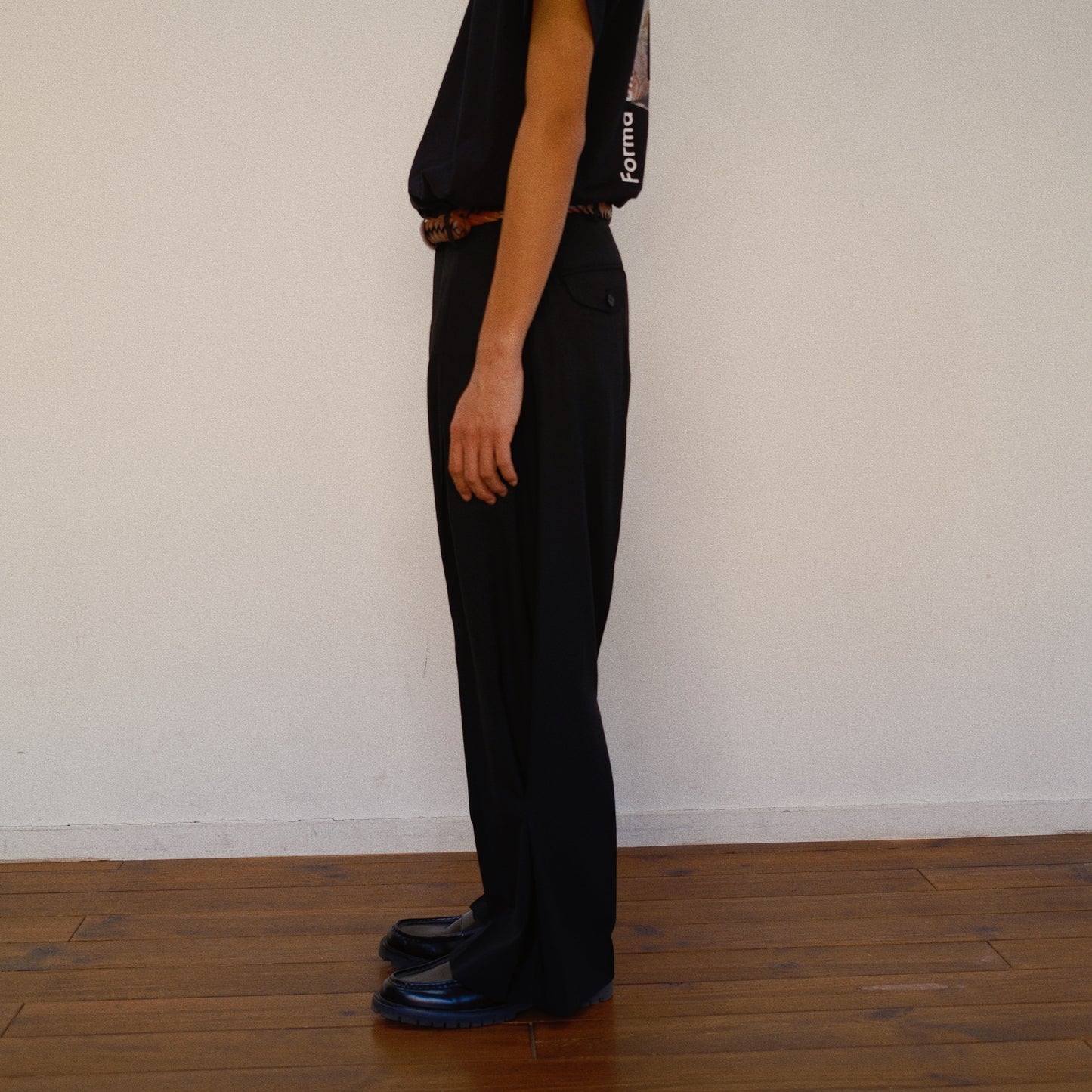 Pleated Dress Pants　Black
