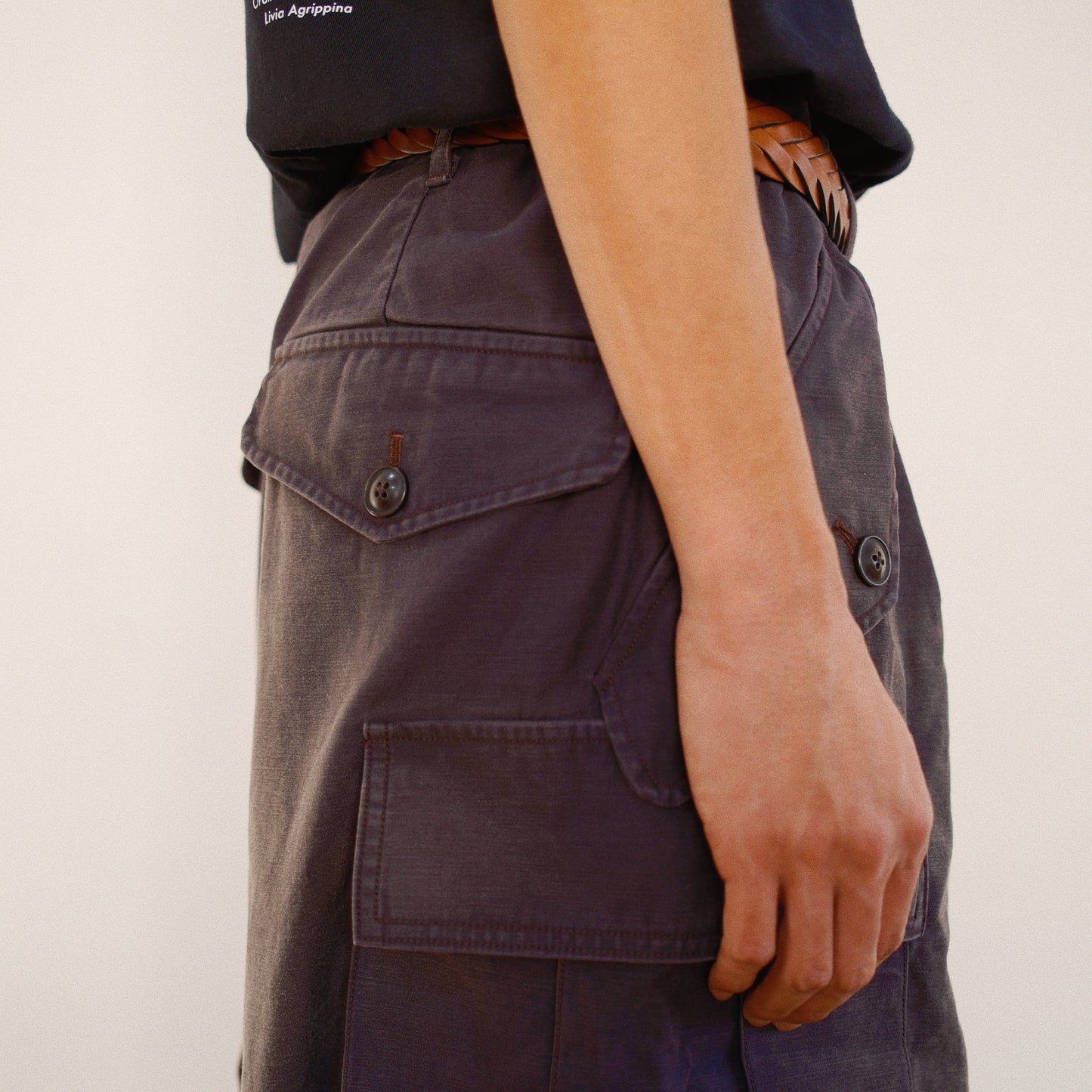 Tie-Dye Military Pants  Black