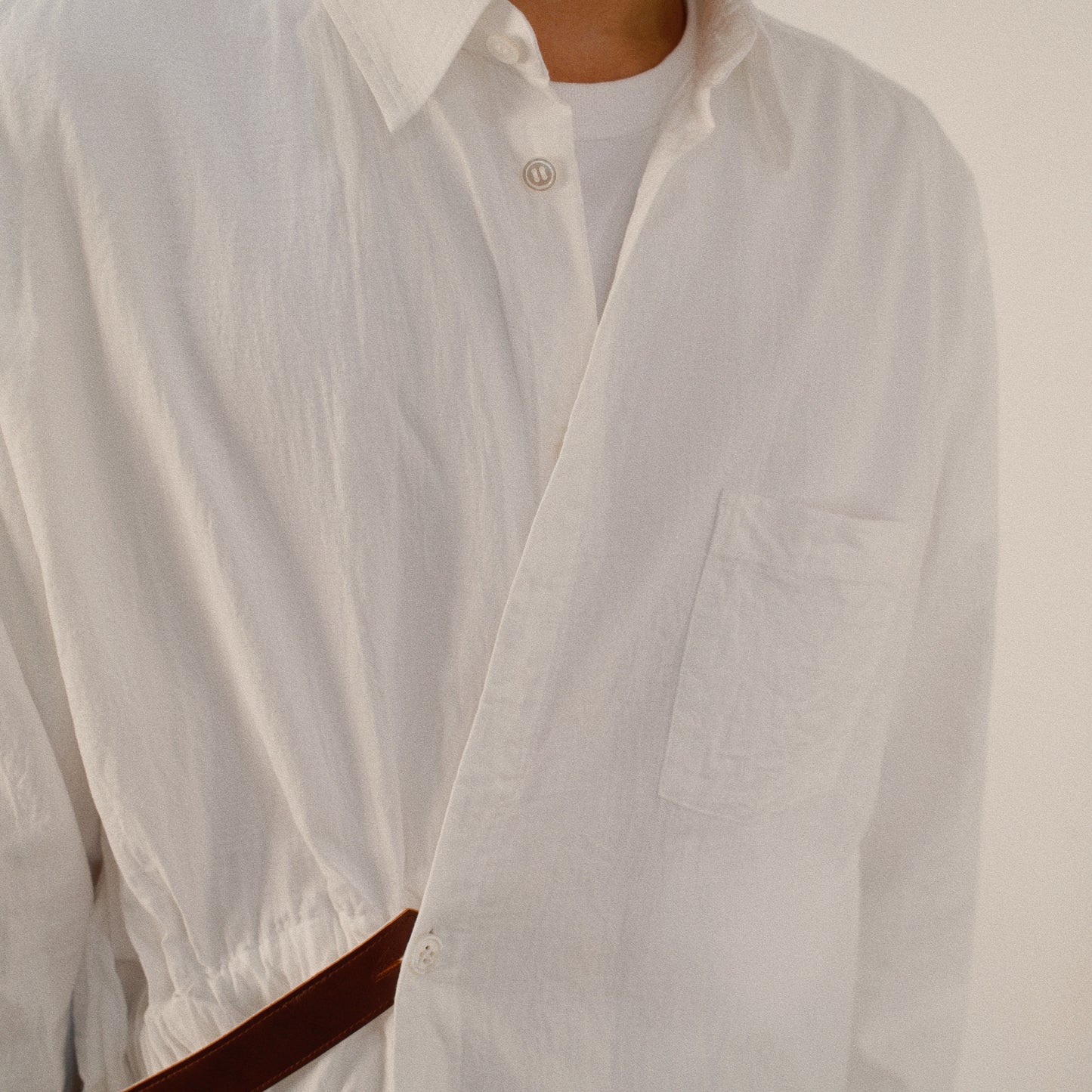 Asymmetric Shirt White