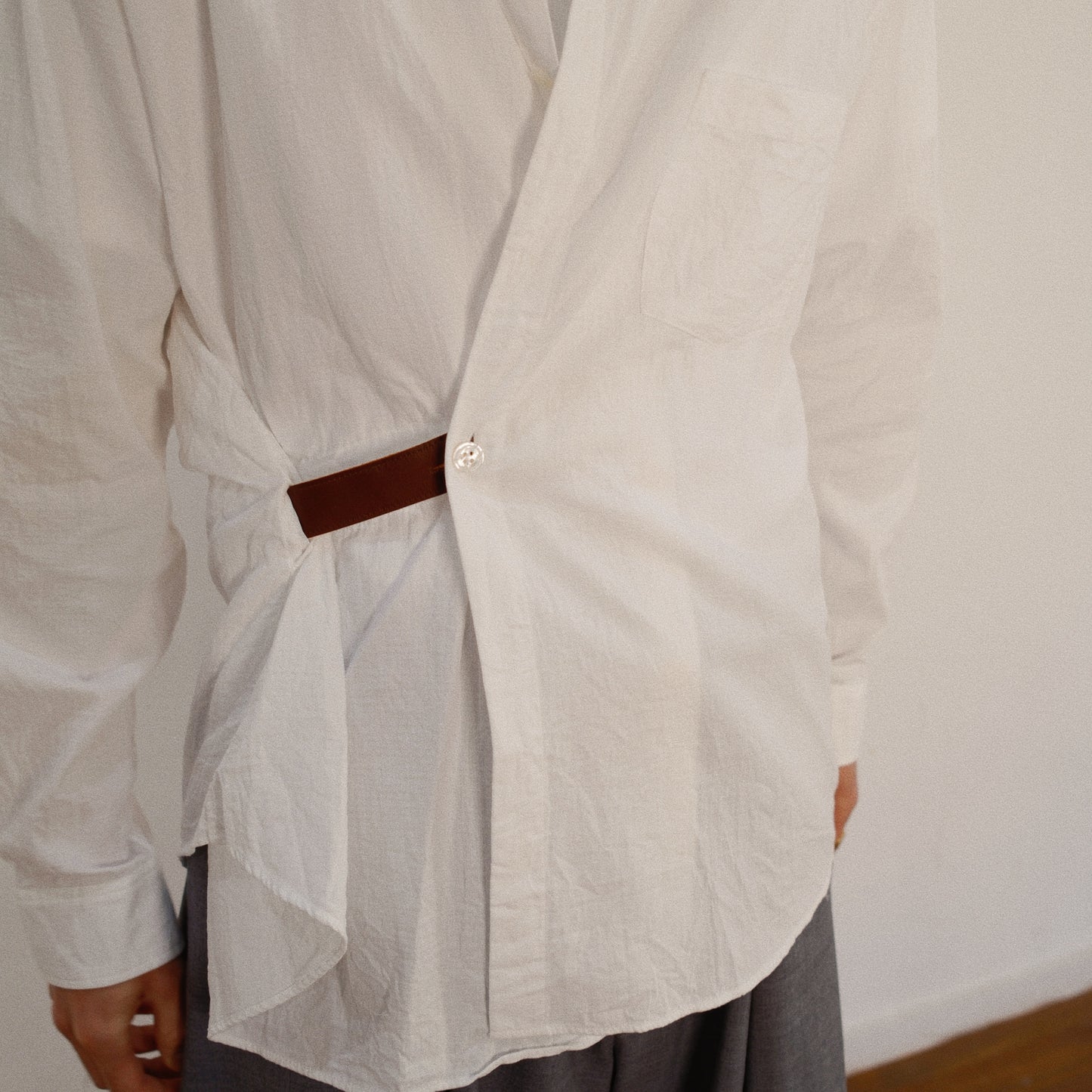 Asymmetric Shirt White