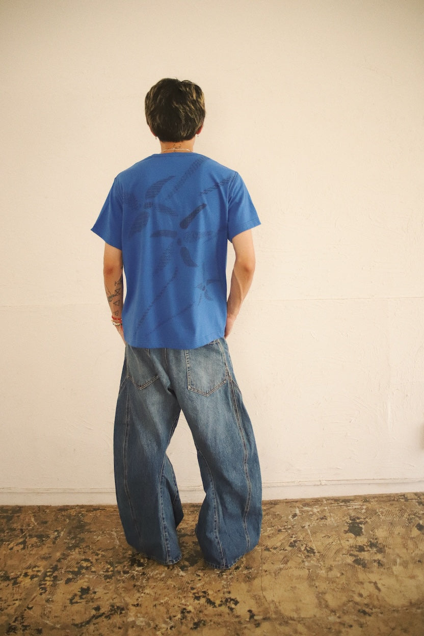 Printed T-shirt Blue