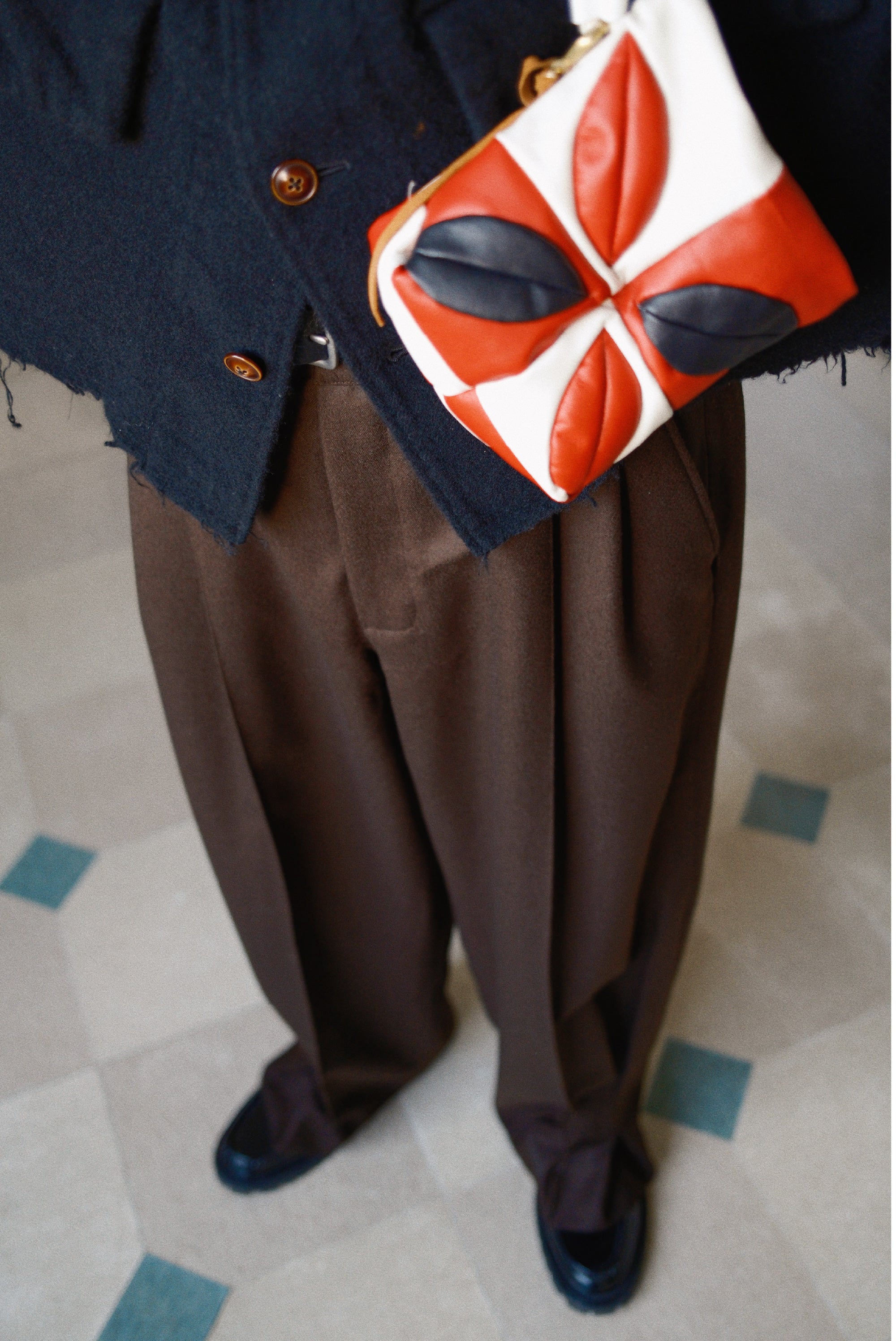 Hand-Patchwork Leather Bag Red – EYE/KHOKI