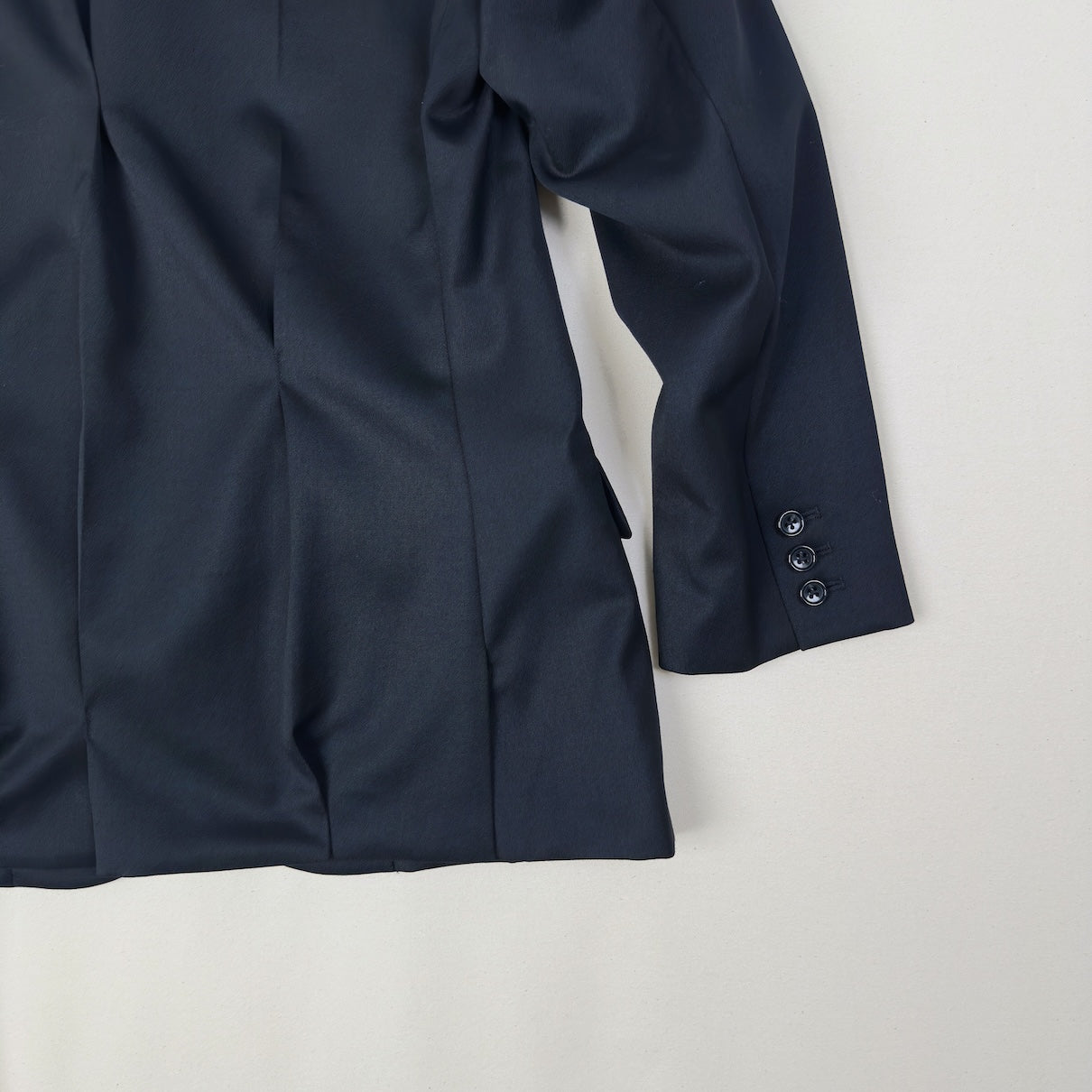 Tuck-detail blazer Black