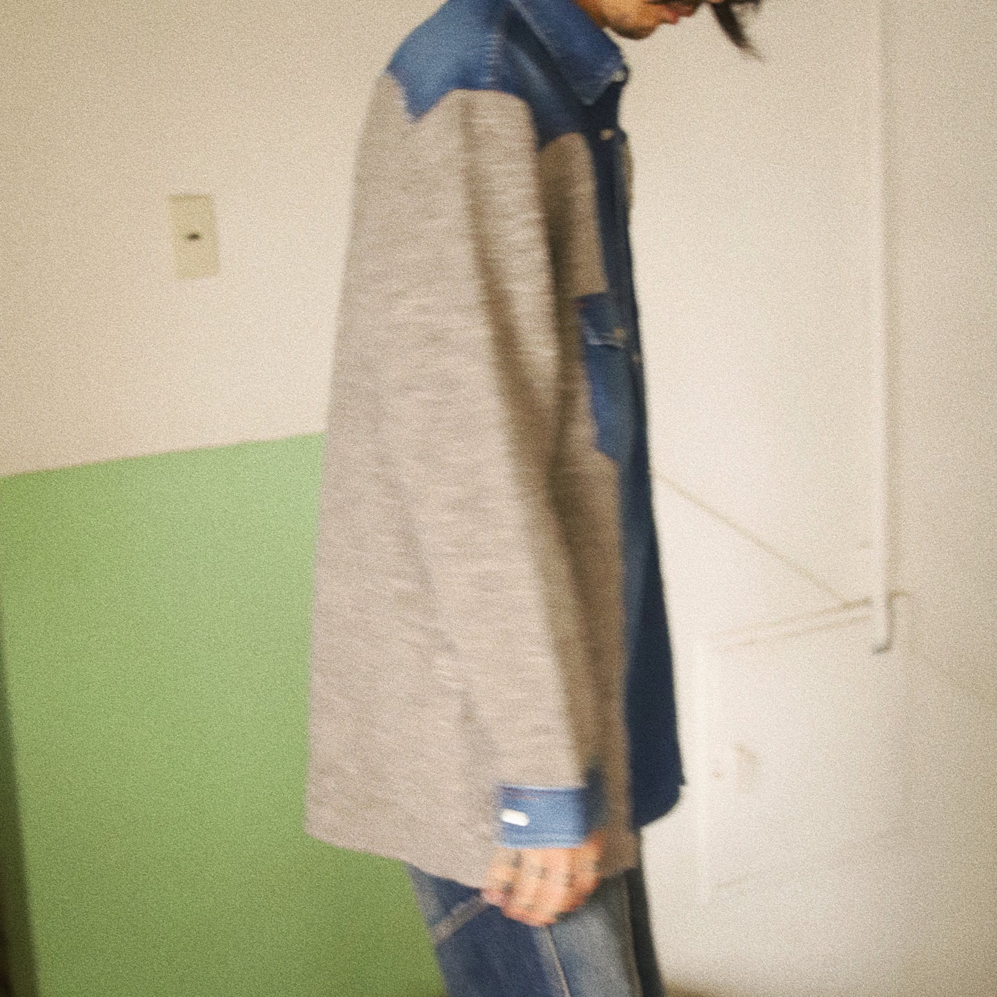 Western shirt knit Indigo