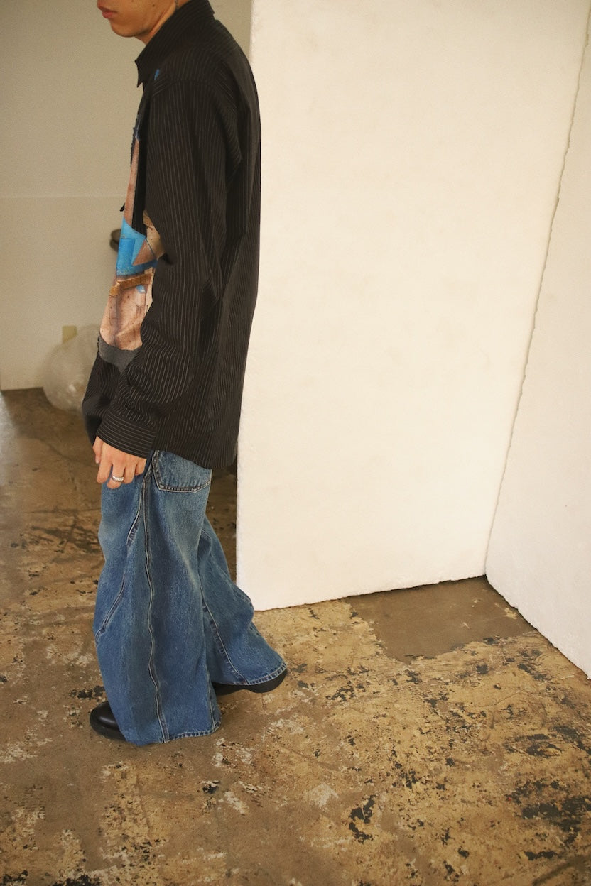 Appliqué-detail shirt Black