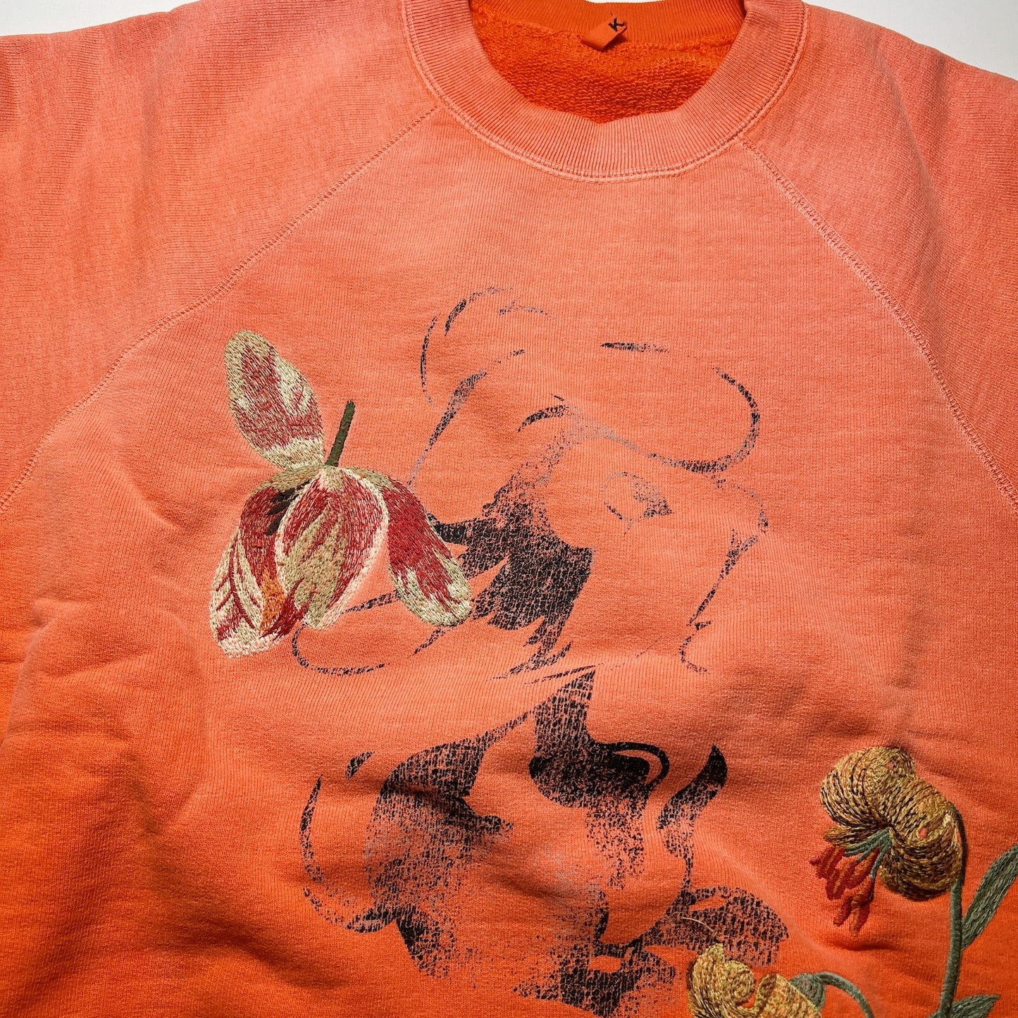 Vintage finished sweatshirt Orange