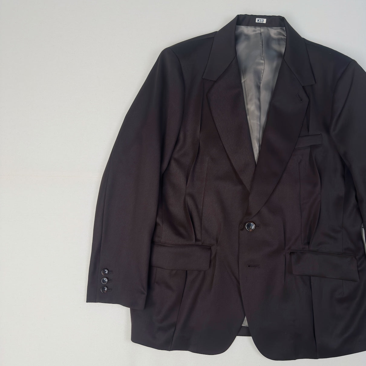 Tuck-detail blazer Brown